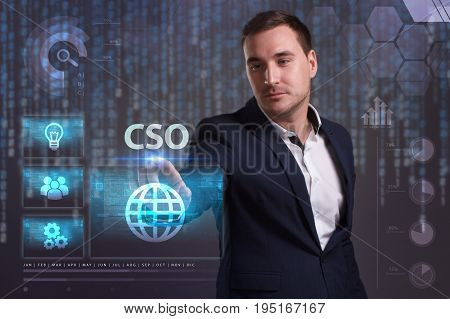 The Concept Of Business, Technology, The Internet And The Network. A Young Entrepreneur Working On A