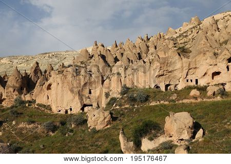 Rock Formations In Zelve Valley, Cappadocia