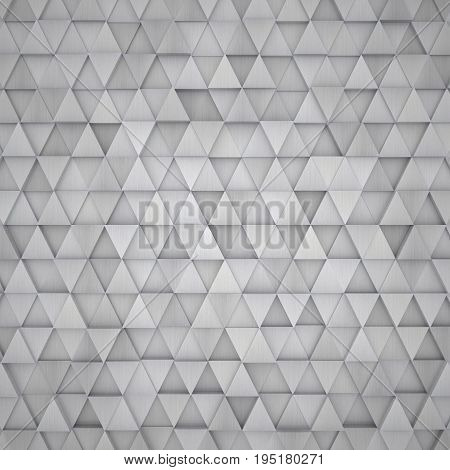 A creative 3D aluminum metal traingle background