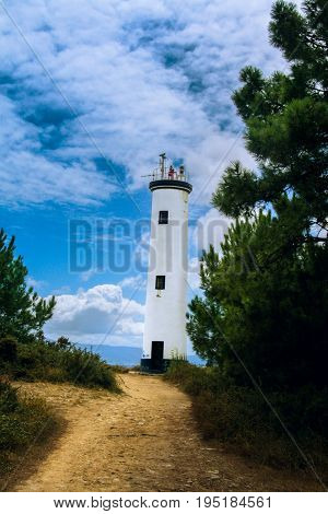 Bright day at the lighthouse. Lighthouse summer day