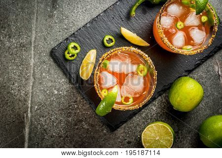 Traditional Mexican Cocktail Spicy Michelada