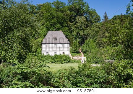 Goethe garden house at the Park an der Ilm Weimar Thuringia Germany