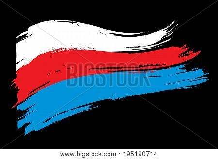 Grange flag of Russian Federation on black