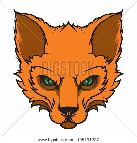 Fox mascot for a sport team on a white background. Vector illustration.