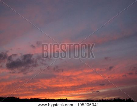 The beauty of sunset in all colors