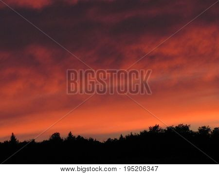 The beauty of sunset in all colors
