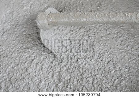 close up mix of concrete in the constraction working site
