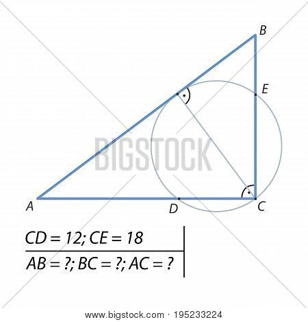 the problem of finding the legs of a right triangle