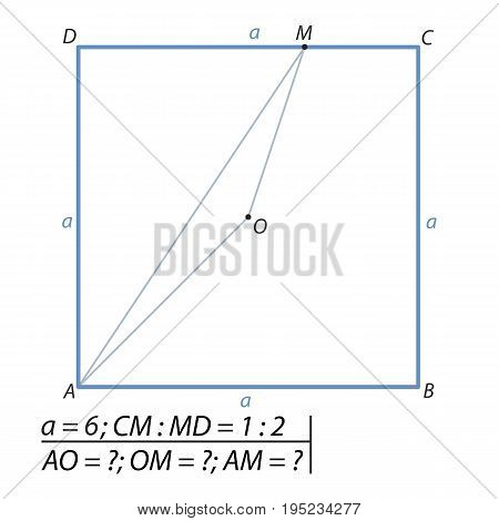 Task for calculating all sides of a triangle
