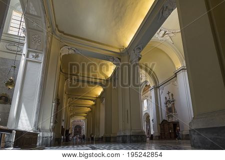 Basilica di San Giovanni in Laterano (St. John Lateran basilica) in Rome. Interior. Italy Rome June 2017