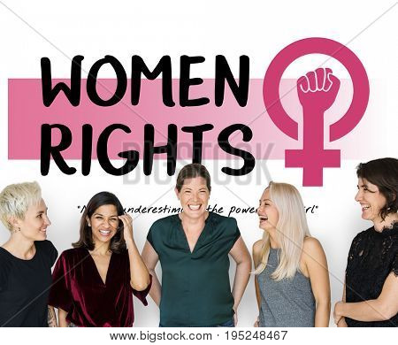 Diverse woman together with equality concept