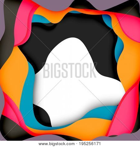 3d abstract background with cut shapes, business presentation, flyer template