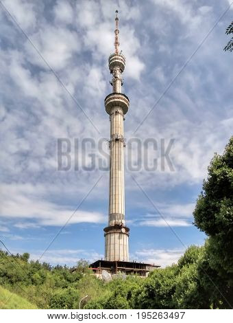 Kok Tobe telecommunication tower in Almaty Kazakhstan.