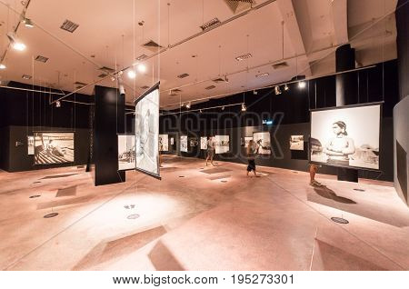 Hanoi, Vietnam - August 16, 2015: the Vietnam Museum of Ethnology showcases the 54 ethnic groups of Vietnam.