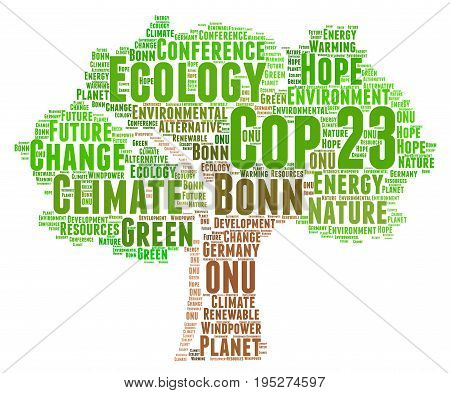 COP 23 in Bonn illustration concept, Germany