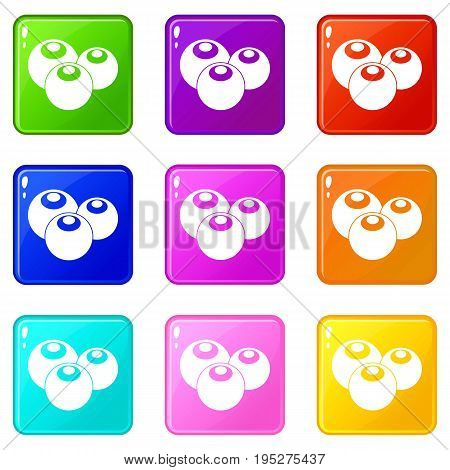 Ripe bilberries in simple style isolated on white background