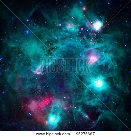 Infrared Image Of The Emission Nebula Monkey Head Nebula.