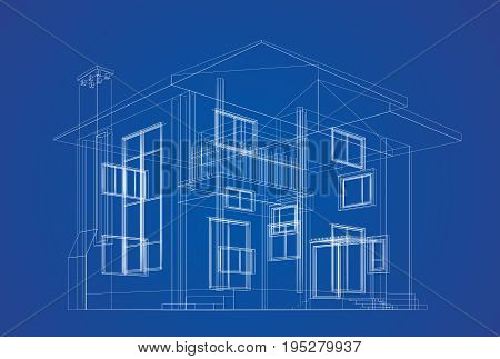Architecture. Building design and 3d model my own