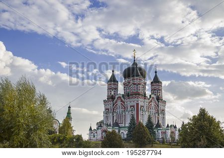 Orthodox Church St. Panteleimon Cathedral Cathedral Theophany Park is one of the most beautiful places in Kiev the capital of Ukraine.