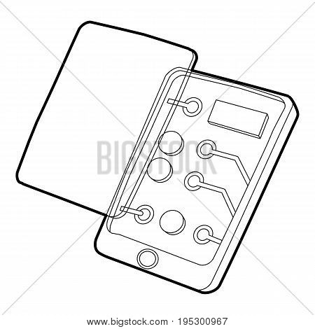 Gadget disassembled icon. Outline illustration of gadget disassembled vector icon for web design