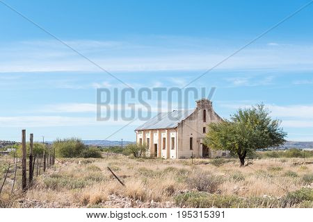GROBLERSHOOP SOUTH AFRICA - JUNE 11 2017: The Emmanuel Church near Groblershoop a small town in the Northern Cape Province