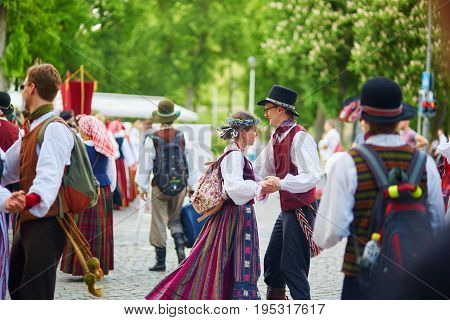 Vilnius - May 28: Festival Of Folk Music And Dance On Pilies Street In Vilnius, Lithuania On May 28,