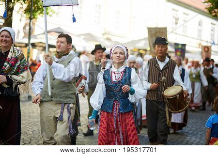 Vilnius - May 28: Festival Of Folk Music And Dance On Pilies Street In Vilnius, Lithuania On May 28,