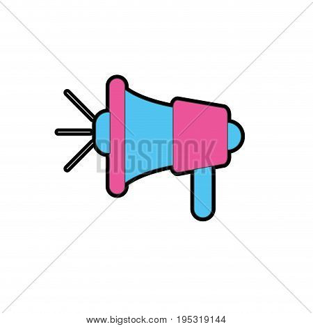 megaphone tool to speaker communication message vector illustration