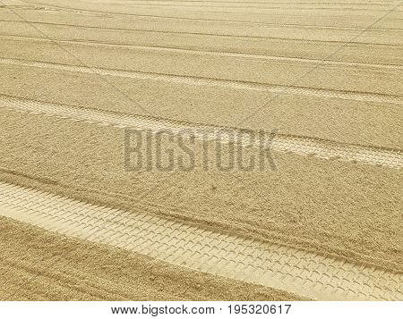 sifted sand. Sand beach after cleaning. background of sand