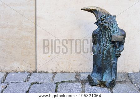 WROCLAW POLAND - JUNE 2017: Wroclaw attractions dwarfs.