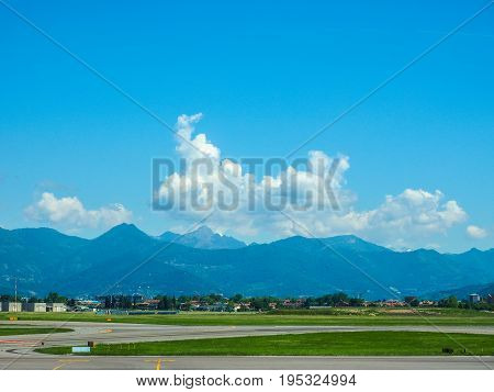Bergamo Orio Al Serio Airport Runway Hdr
