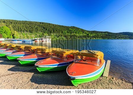 Lake Titisee Neustadt in the Black Forest. Germany.