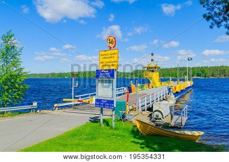The Car Ferry In Tappuvirta