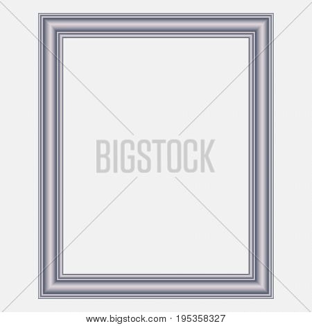 Vector modern silver picture or photo frame