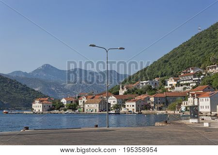 The Berth At The Ferry Lepetani-kamenari, Connecting The Two Banks Of The Boka-kotorsky Bay