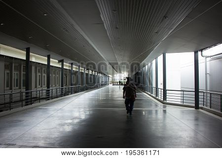 Suandok Skywalk, Walk Way Between Suandok Park Parking Building And Hospital Building.