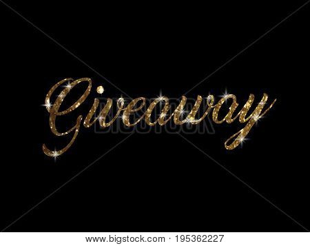 Golden Glitter Of Isolated Hand Writing Word Giveaway