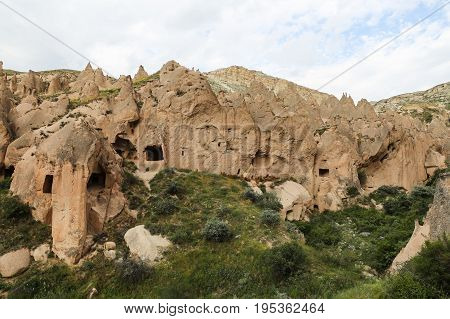 Rock Formations In Zelve Valley, Cappadocia
