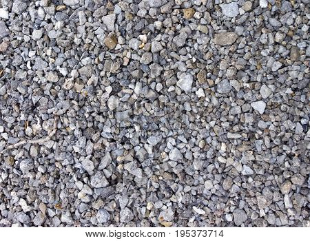 Crushed Stone Texture. Small Stones Background. Macadam