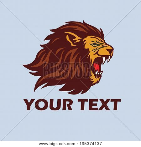 Lion Head Vector Illustration Logo Design Template
