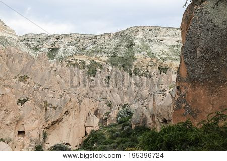 Rock Formations In Zelve Valley, Cappadocia