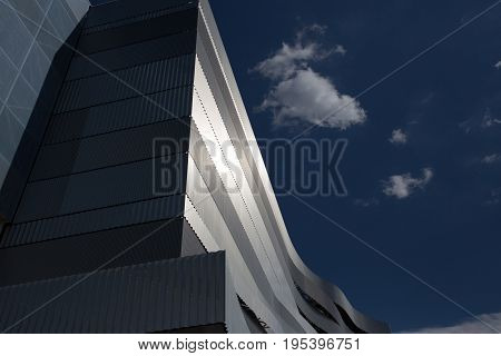 Main building of Danube Arena modern architecture Budapest Hungary