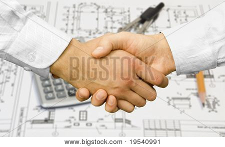  Zakenman teamwerk partners handen schudden