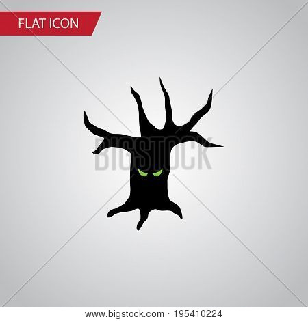 Isolated Tree Monster Flat Icon. Terrible Halloween  Vector Element Can Be Used For Tree, Monster, Terrible Design Concept.