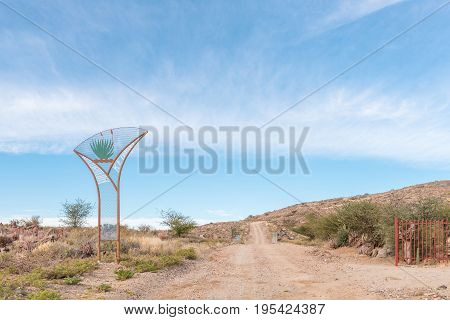 KEIMOES SOUTH AFRICA - JUNE 12 2017: The road to the viewpoint on Tierberg (Tiger Mountain) in Keimoes in the Northern Cape Province