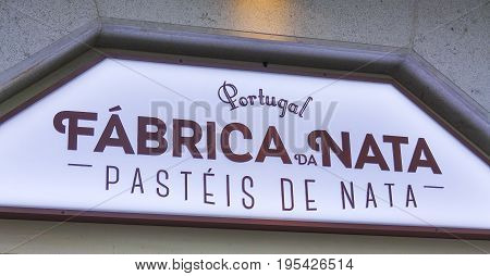 Nata Bakery in Lisbon - popular Pastry shop - Lisbon 2017