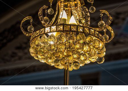 Lamp in Interior of the synagogue in Tbilisi, Georgia.