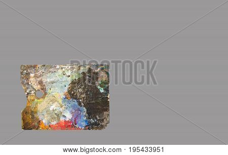 The artist's palette which occupies a part of the image field isolate.