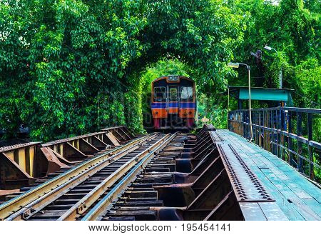 Railroad in Thailand. transportation background, railway , train