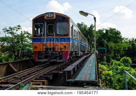 Railroad in Thailand. transportation background, railway , train